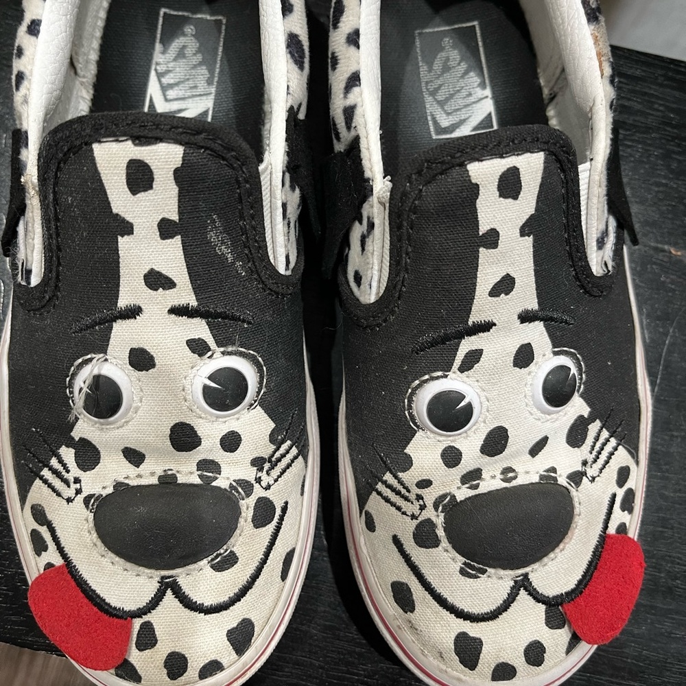 Girls Vans Puppy Dog Sneakers - Great Condition Size 2